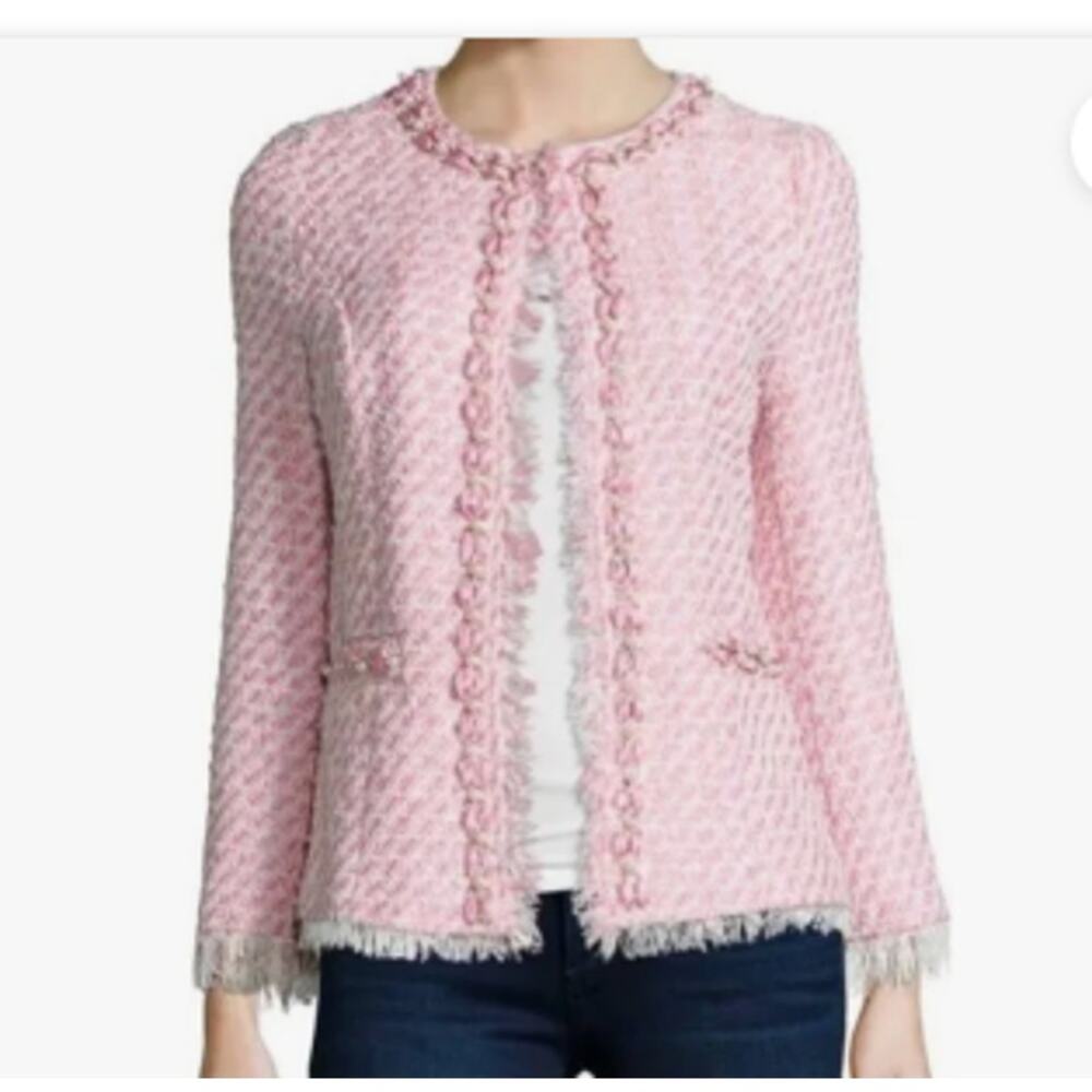 NWOT Michael Simon Pink Tweed Blazer